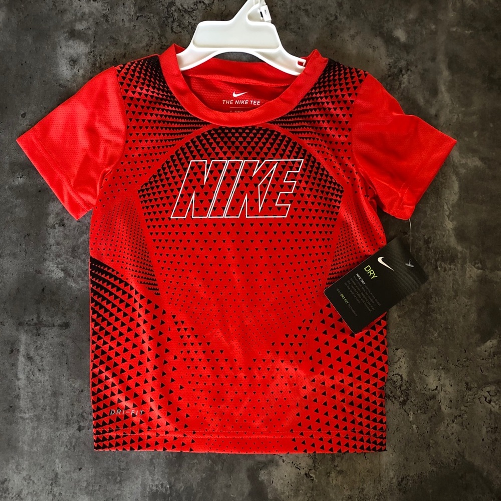 Nike Dry 3T Orange Athletic Cut Tee